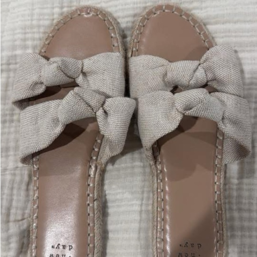 a new day Cream Bow Sandals